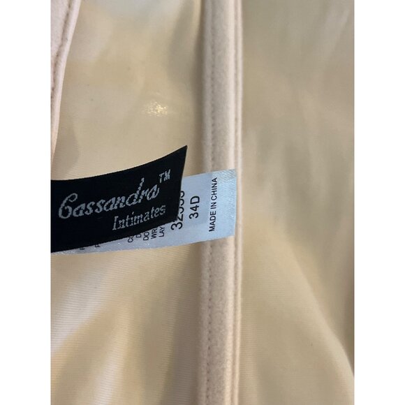 Vintage Beige Strapless Longline Corset Bustier With Hook & Eye Back Closure Str - Picture 6 of 7